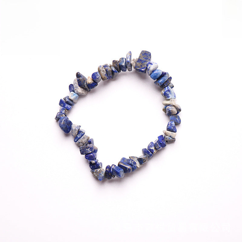 Wholesale 5pcs natural crystal gravel elastic bracelet colorful gravel bracelet