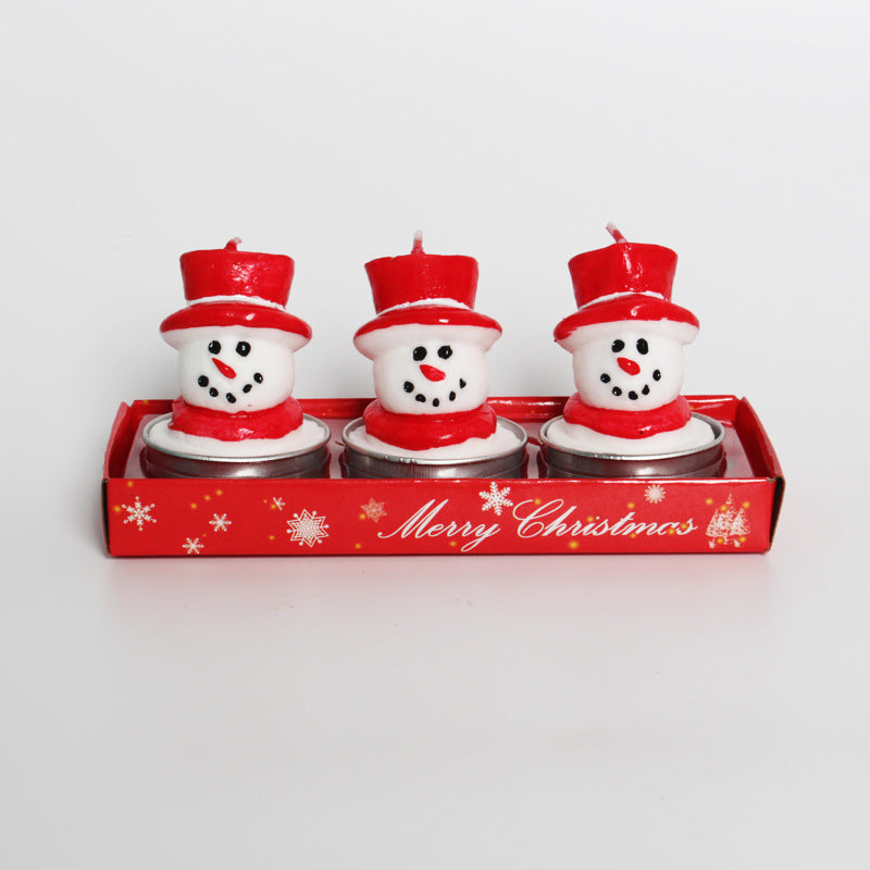 Wholesale Christmas Candle Set Old Man Tree Snowman Carnival Romantic Ornament Christmas Small Candle Lamp Gift