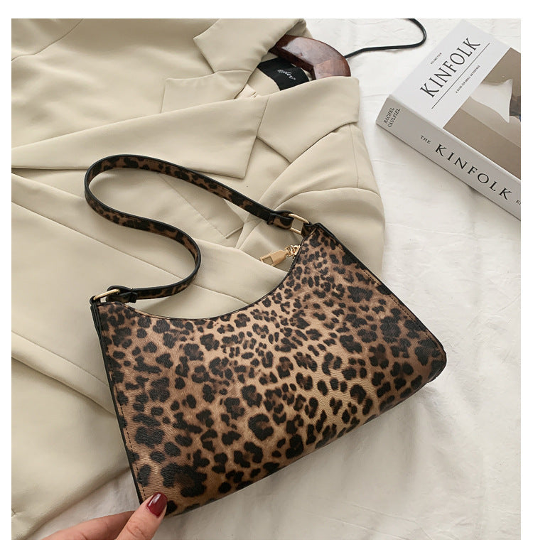 Wholesale  Handbag Women' s Leopard Print Shoulder Underarm Bag