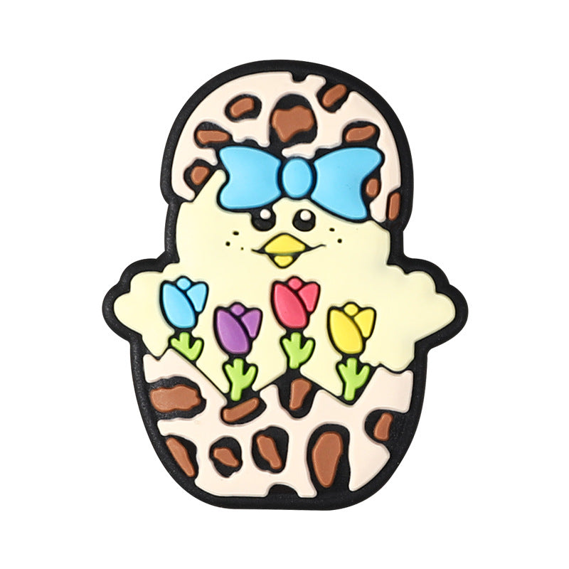 Wholesale 20pcs Easter Bunny 3D Silicone Beads Girl Handmade Jewelry Cartoon Glue Loose Beads