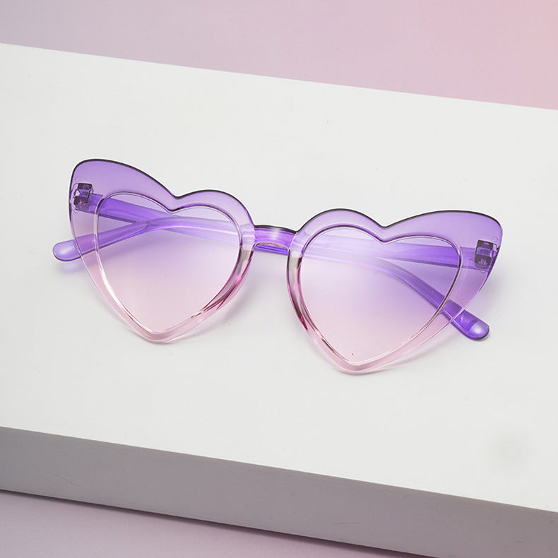 Wholesale new style love ladies sunglasses women fashion big face thin sunglasses