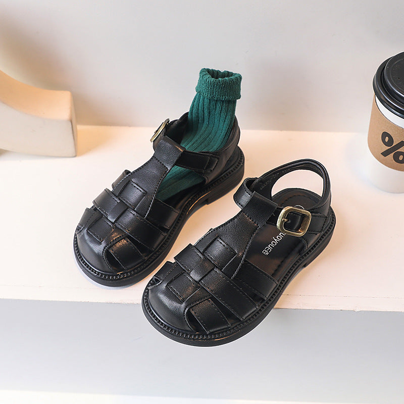 Wholesale Genuine Leather Children's Baotou Sandals