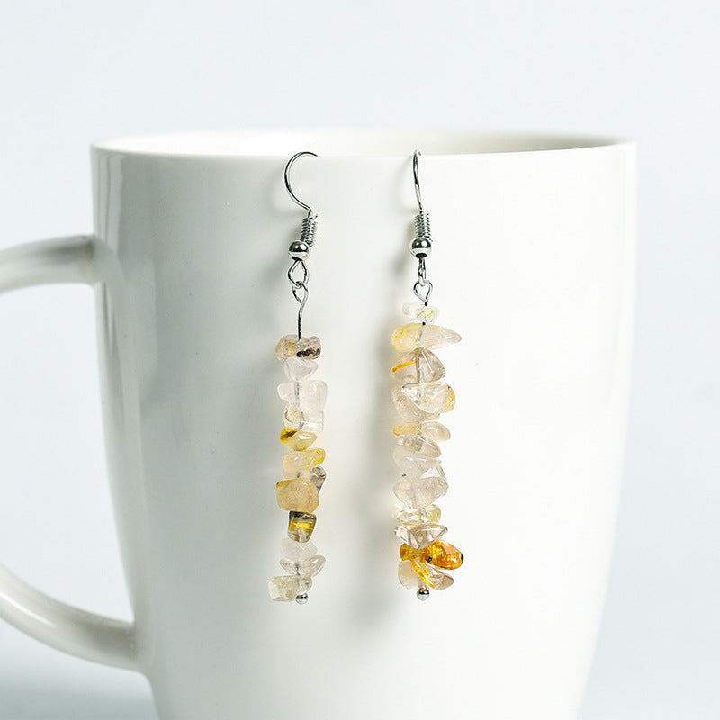 Wholesale Natural Crystal Creative Simple Earrings