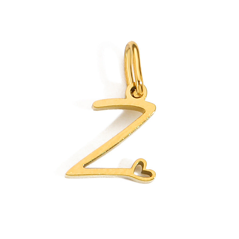 Wholesale English Letter 14k Gold Stainless Steel Pendant