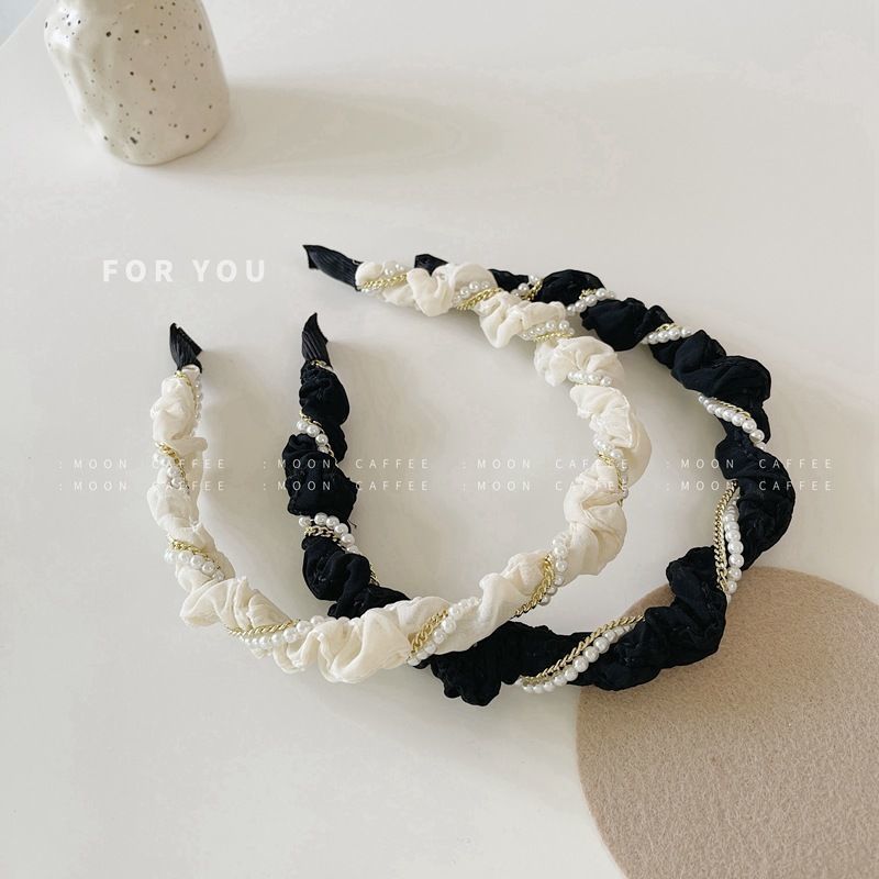 Wholesale Retro Fried Dough Twists Pearl Hoop