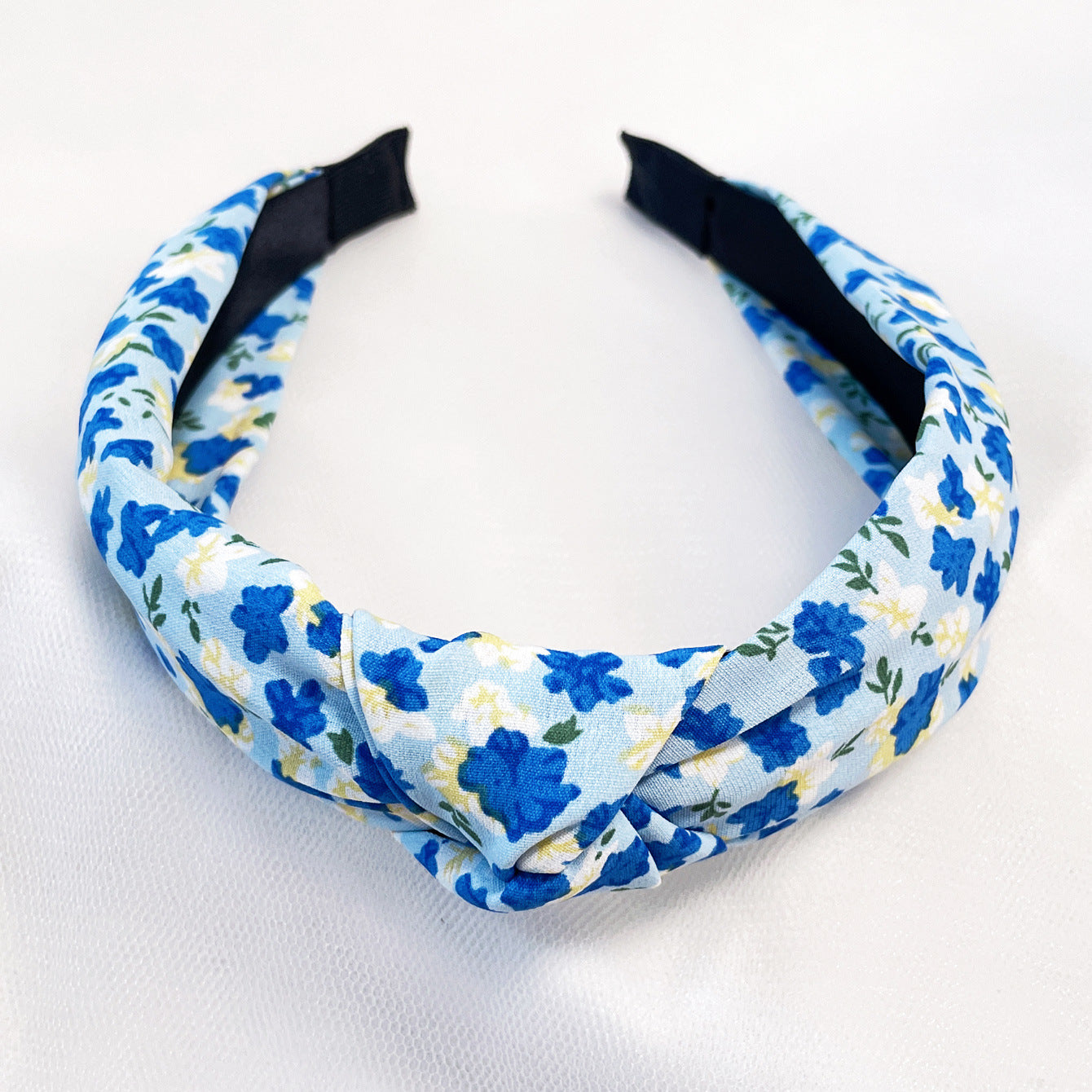 Wholesale Fabric flower cross knot wide edge sweet headband