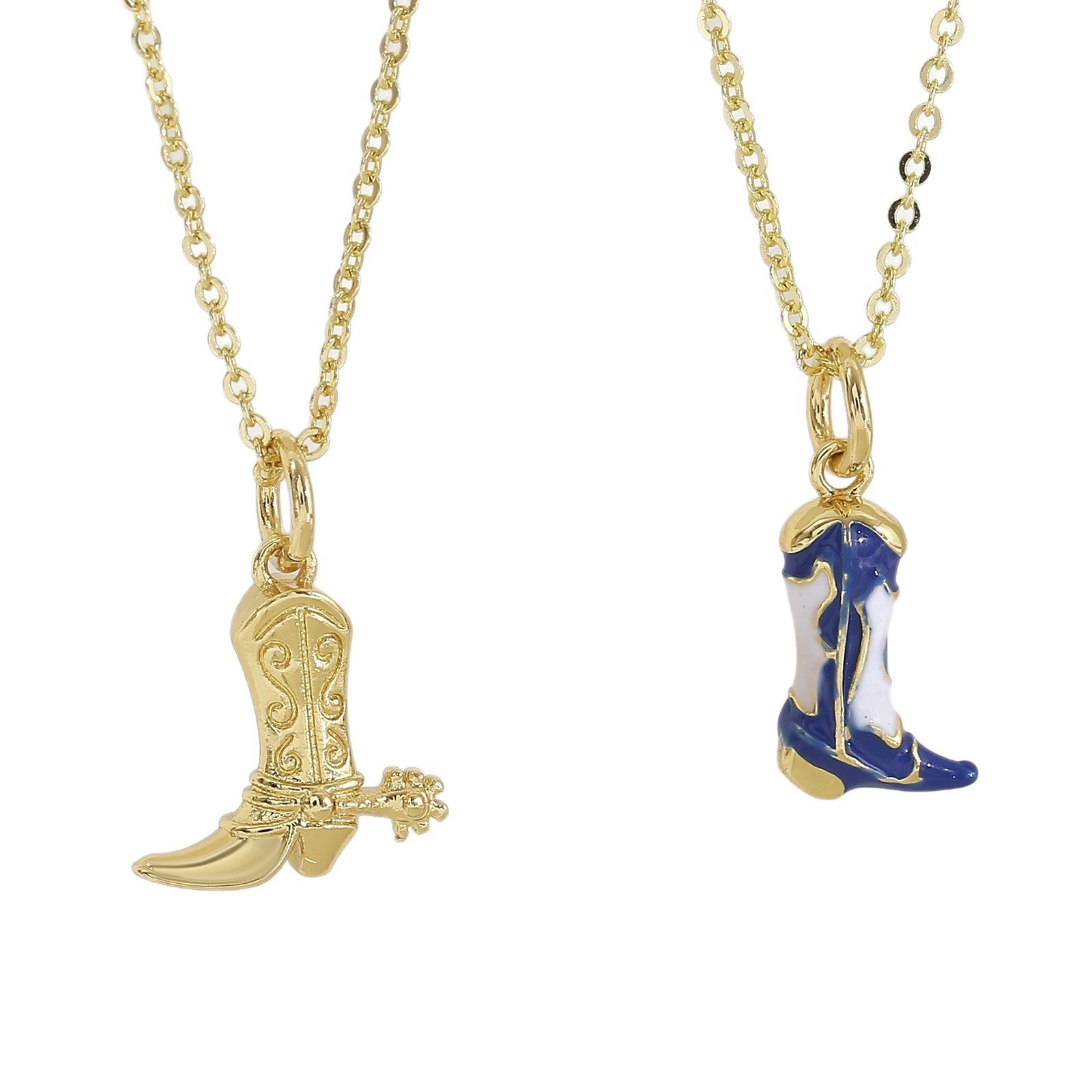 Wholesale Western cowboy boots punk retro collarbone chain