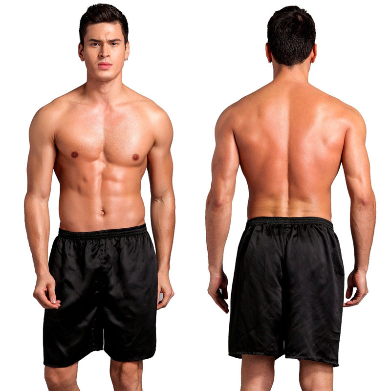 Wholesale Plus Size Glossy Solid Color Men's Pajama Pants