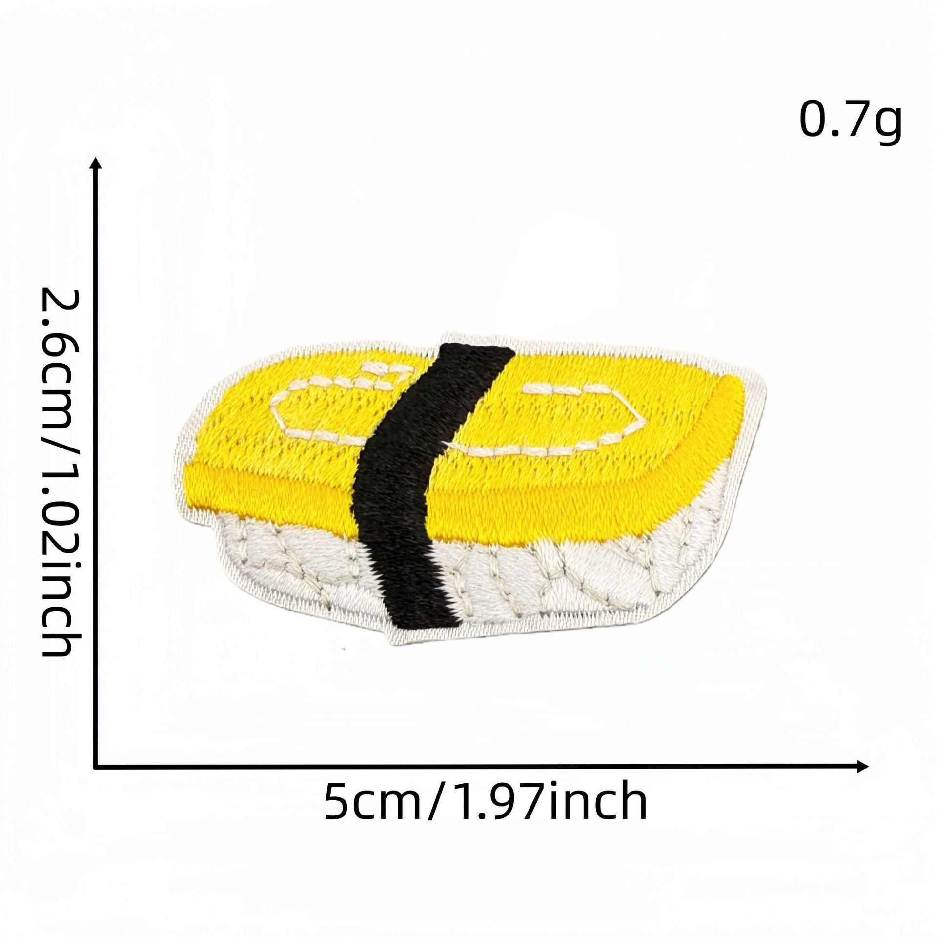 Wholesale Cartoon Salmon Sushi Iron On Embroidery Patch Fashion Decorative Clothing Accessory For DIY Craft And Party Gift Resale
