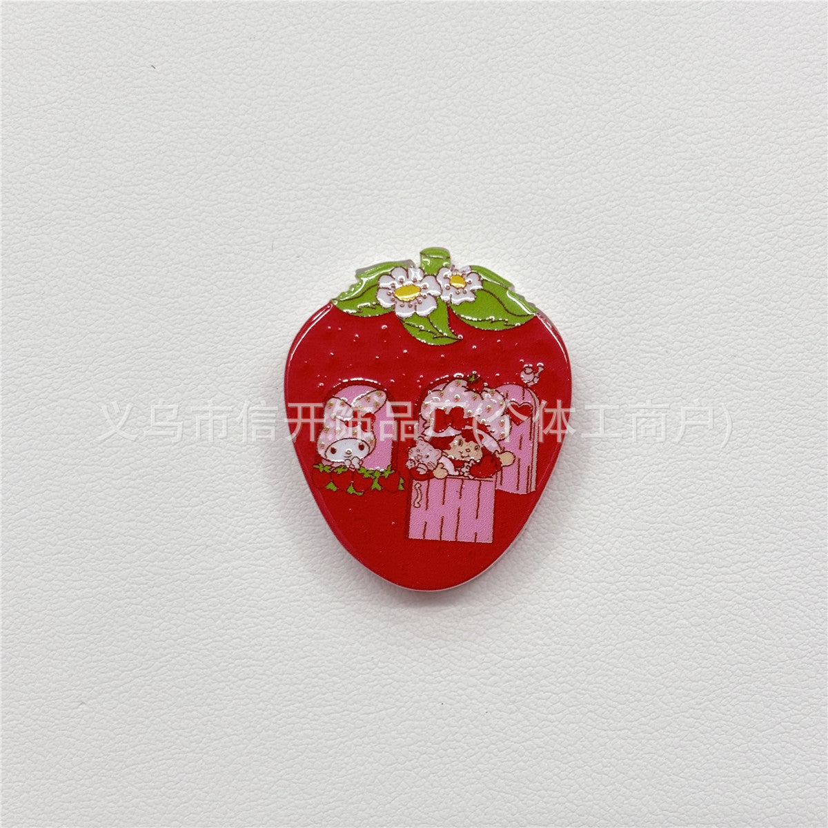 Wholesale 100pcs Acrylic Strawberry Girl Cartoon Beads For DIY Phone Charms Keychains And Bag Accessories