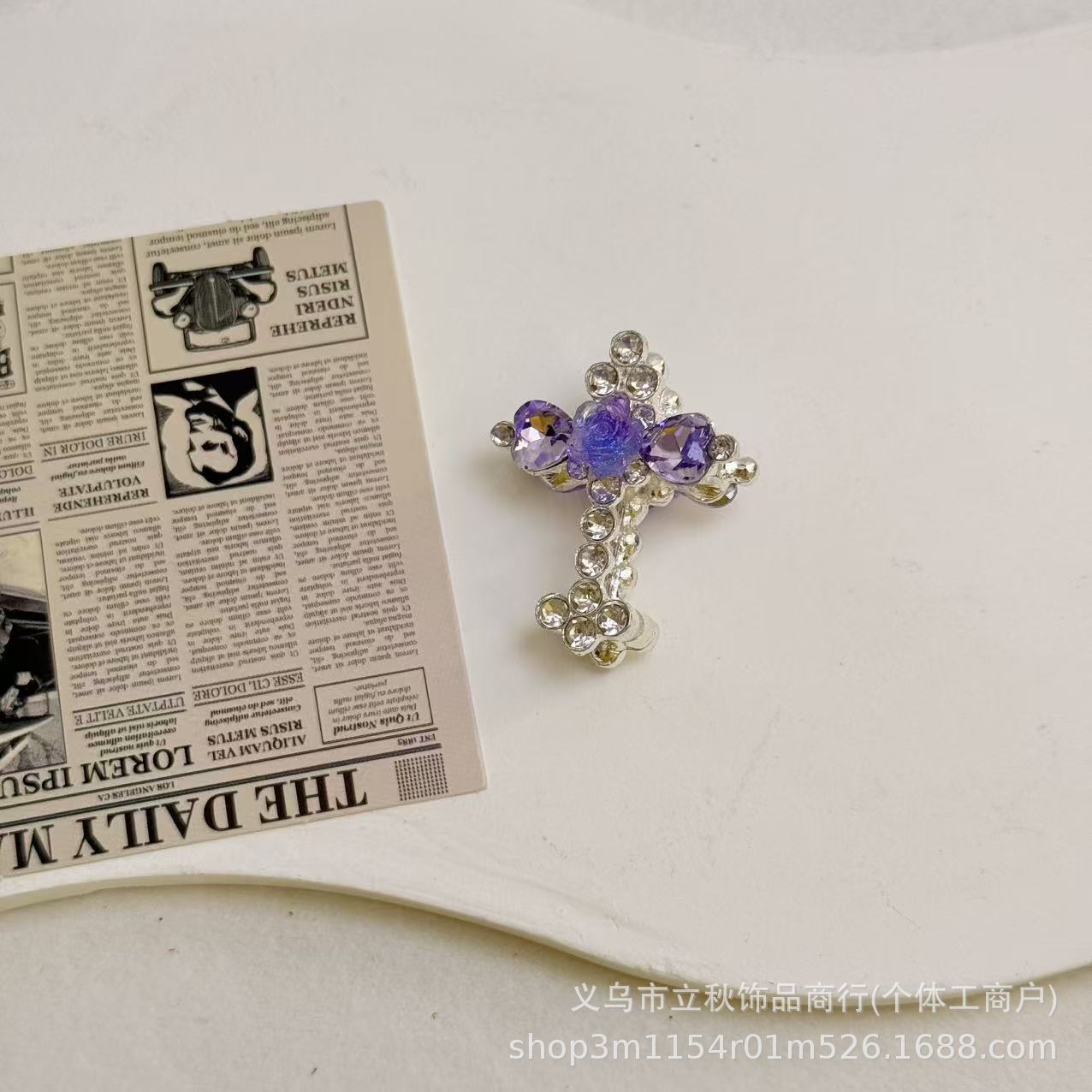 Wholesale DIY jewelry cross series designed with straight-hole beads