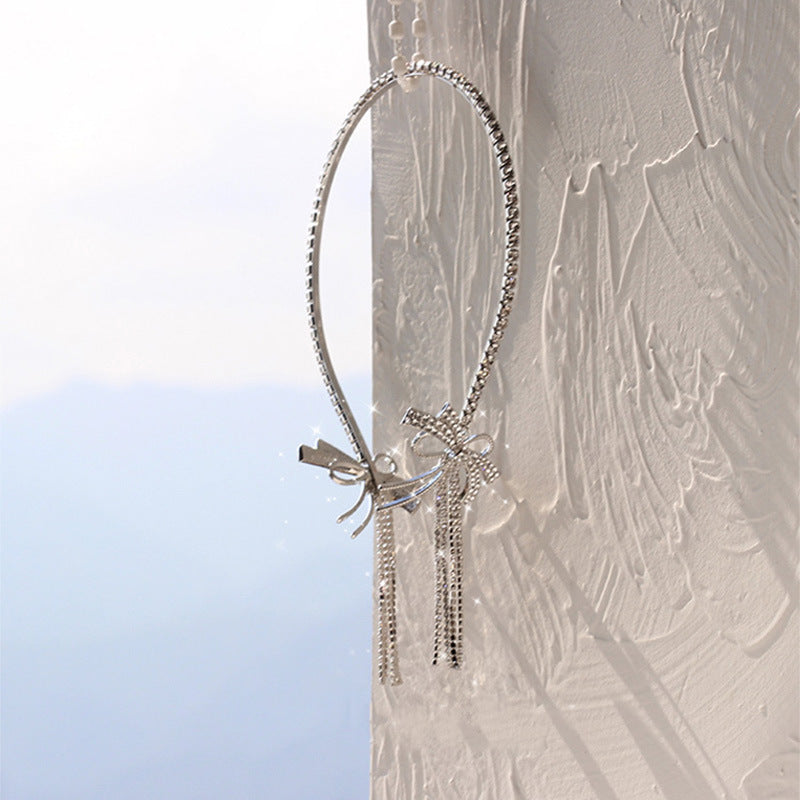 Wholesale Exaggerated Design Sense Diamond Bow Tassel Retro Temperament Fashion Mori Headwear