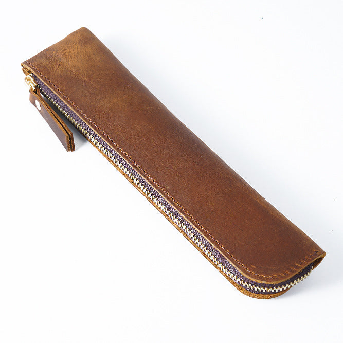 Wholesale Cowhide Simple Pencil Case