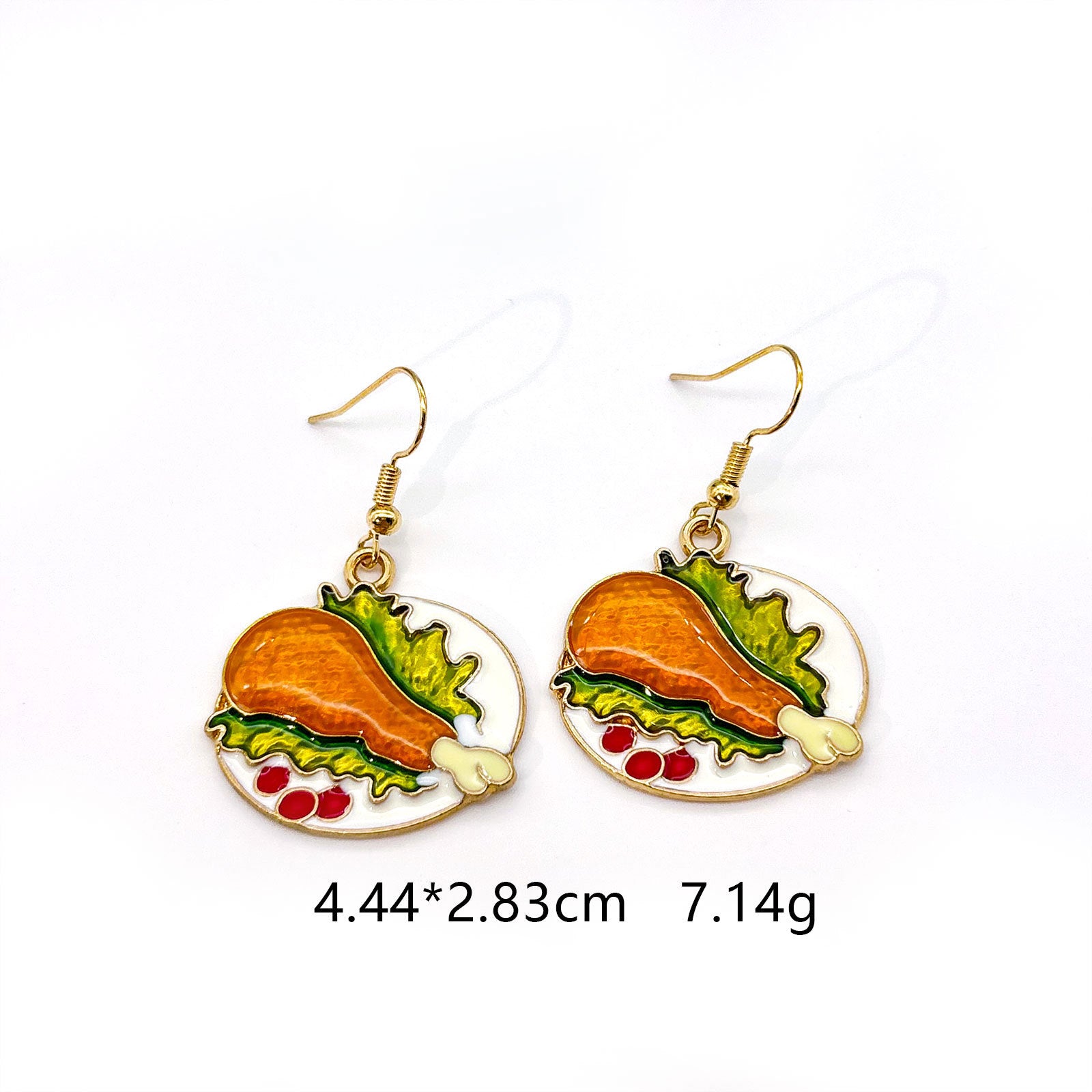 Wholesale Thanksgiving Earrings With Cartoon  Maple Leaf Sunflower Pumpkin Design Zinc Alloy Fall Harvest Jewelry Accessory For Parties