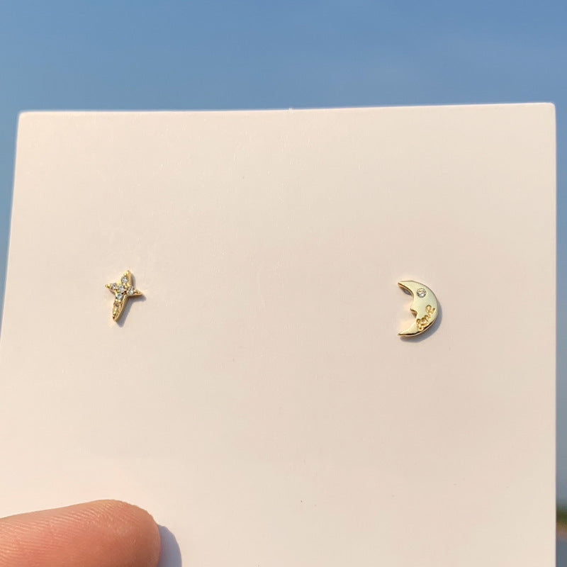 Wholesale Petite Gold Crown 925 Sterling Silver Earrings