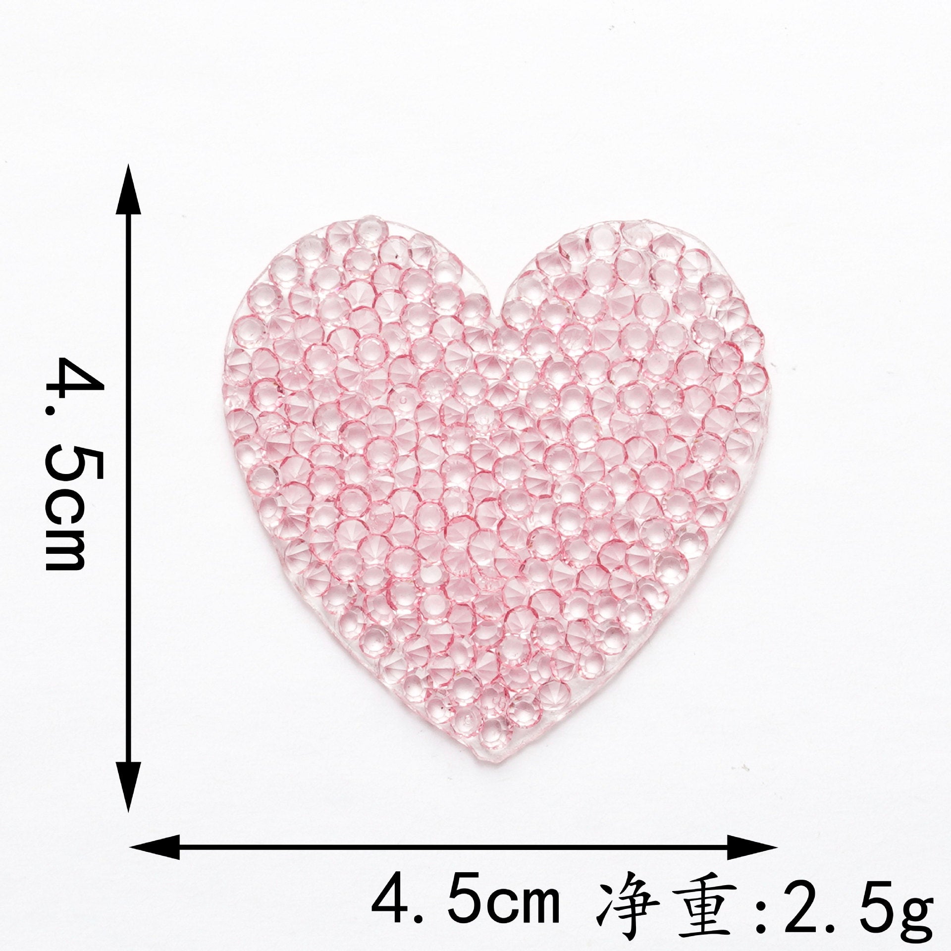 Wholesale 6 color hot melt adhesive heart-shaped rhinestone embroidery DIY Patches
