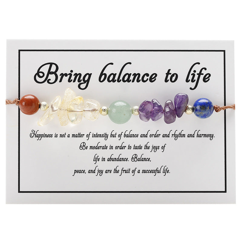 Wholesale Stone Beads Citrine Crushed Stone Round Beads Bracelet