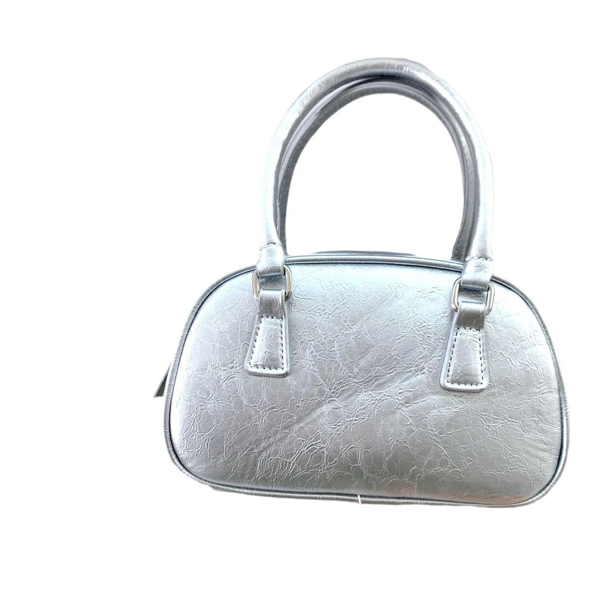 Wholesale Pu Texture Silver Retro Fashion Versatile Polyester Small Square Handbag