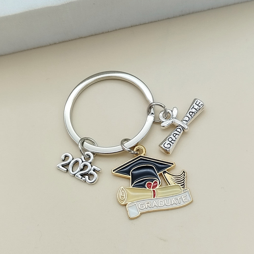 Wholesale Fashion Doctorate Hat Graduation Hat Book Hat Scroll Keychain