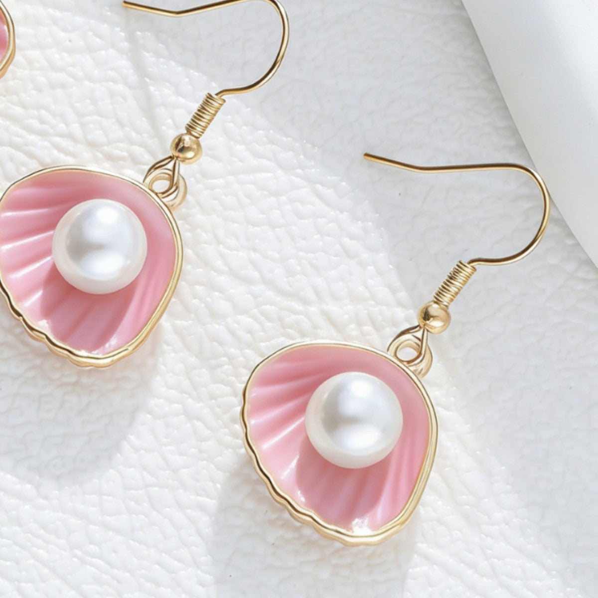 Wholesale Chic Pearl Sunflower Fan Shape 2 Piece Earrings And Necklace Set Alloy Electroplated Women S Jewelry Boutique Resale Party Wear