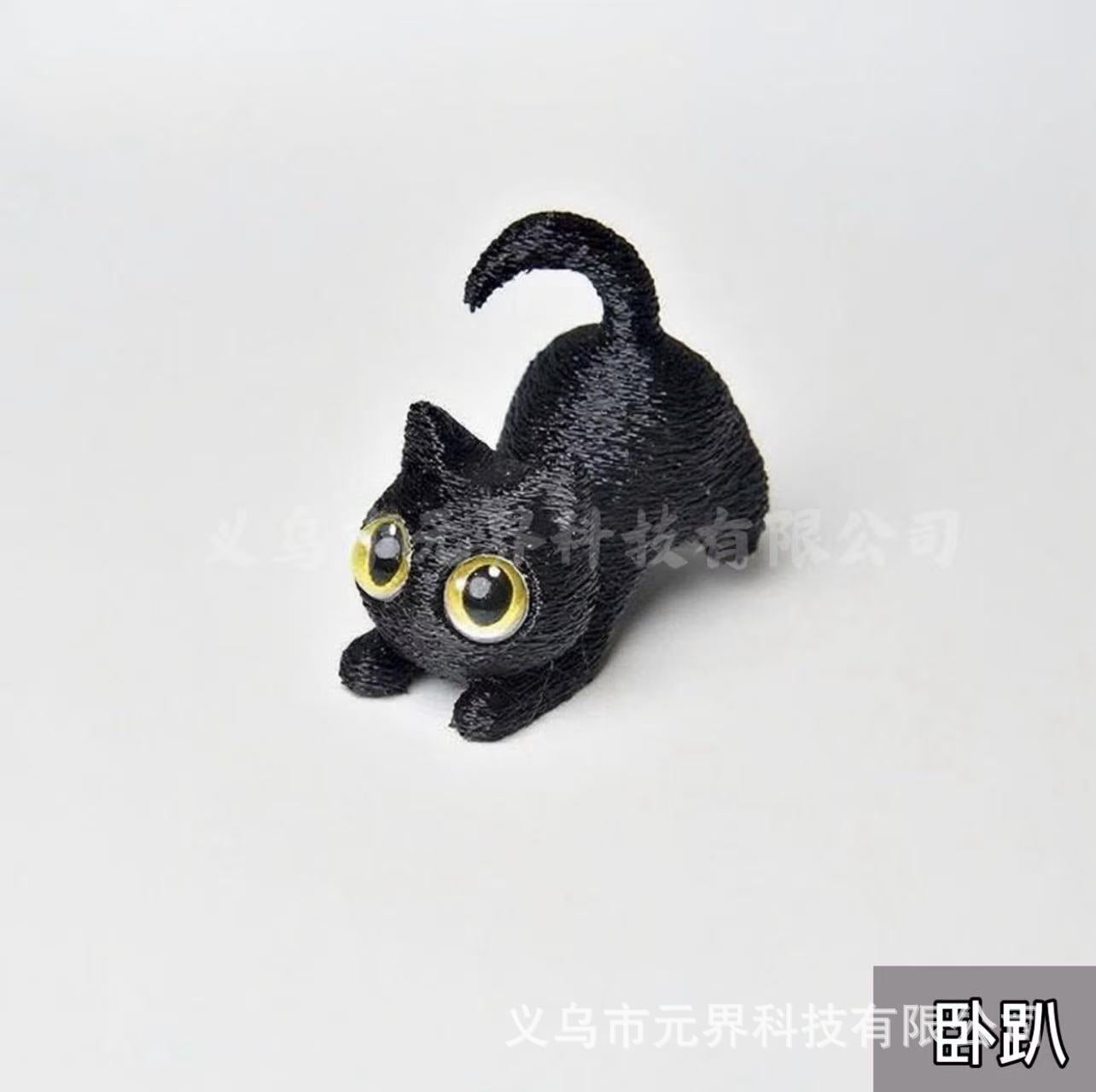 Wholesale Big-eyed cute cat 3D printed toy ornaments