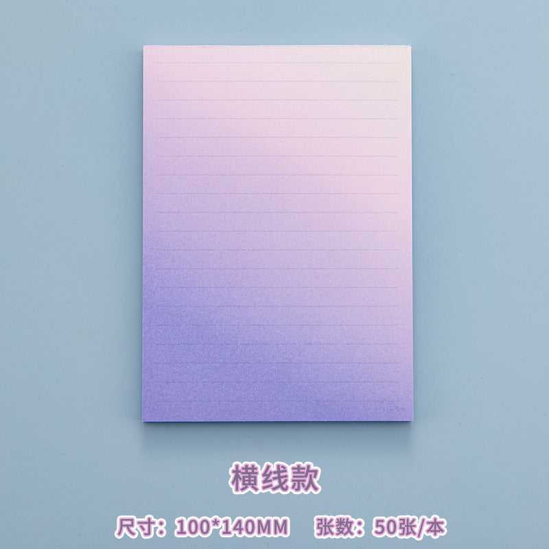 Wholesale Purple Gradient Peelable Non-Adhesive Paper Memo Pad