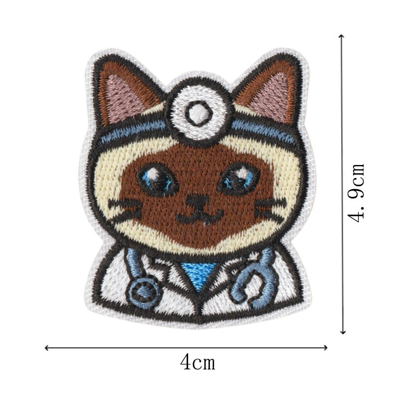 Wholesale Cat Embroidery Patch Set Iron On DIY Decorative Badges For Pencil Case And Pants Trendy Gift Boutique Resale