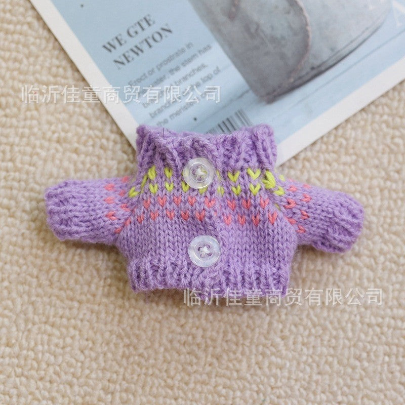 Wholesale 10pcs Mini colored button sweater Doll Accessories