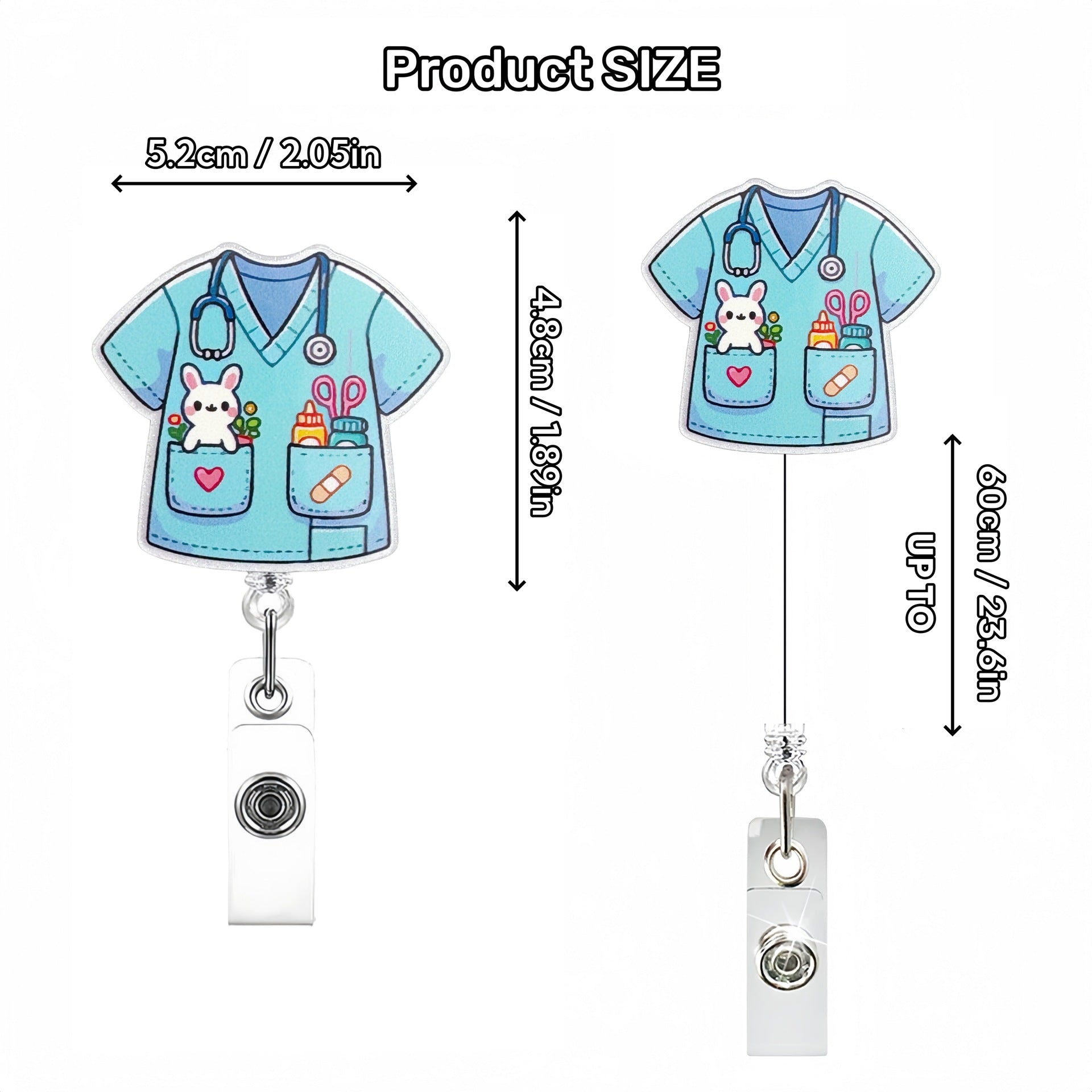 Wholesale Acrylic glitter doctor and nurse uniform pull tabs