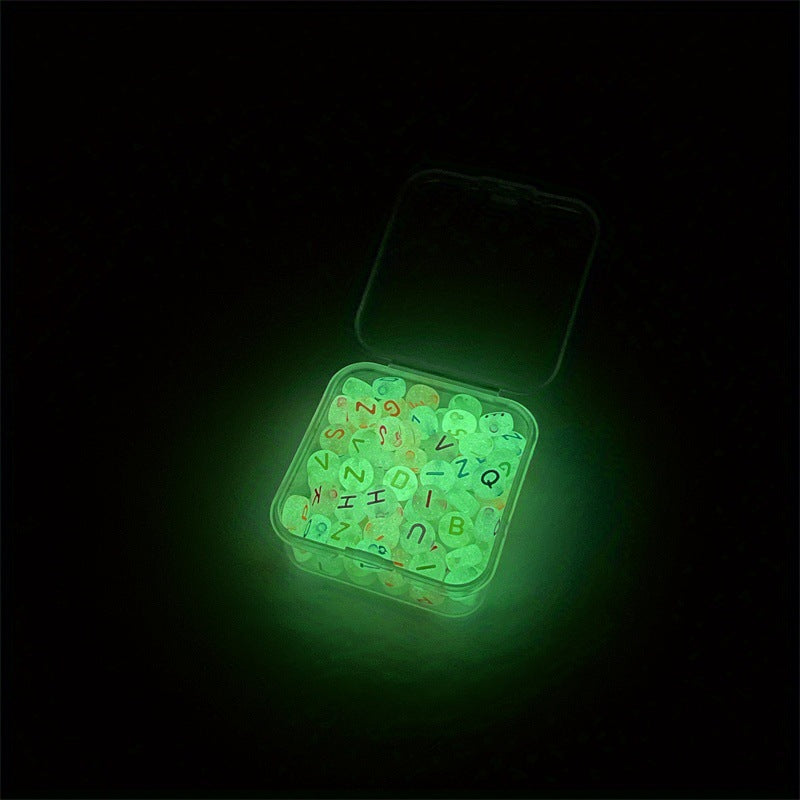 Al por mayor 100pcs/caja amor luminoso corazón estrella luna luna cuentas