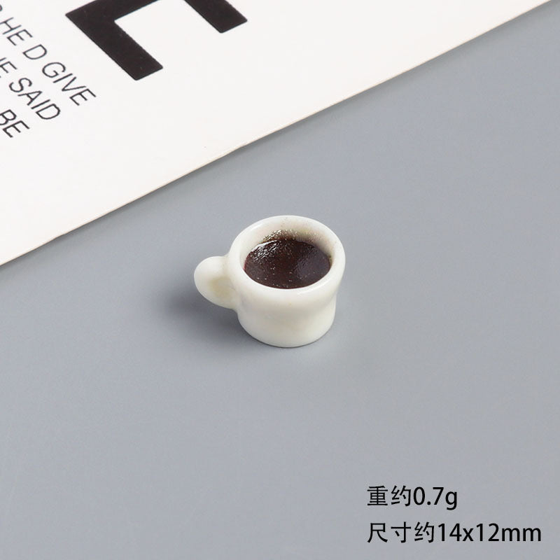 Wholesale Resin Miniature Coffee Cup Plate And Saucer Doll Accessories