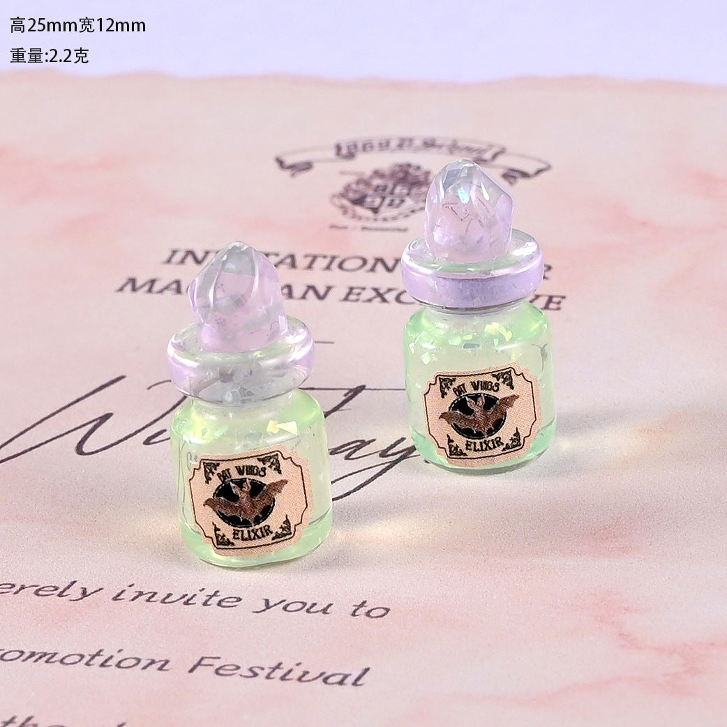 Wholesale Retro Magic Potion Bottle Miniature Resin Decor For Dollhouse 1 12 Scale Chic DIY Accessory Party Favor