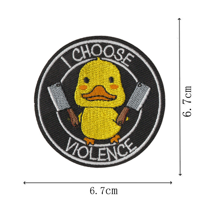 Wholesale 12Pcs Funny Animal Embroidered Patches Duck Goose Cat Designs Iron On Applique For Backpacks Hats Coats Decorative Accent