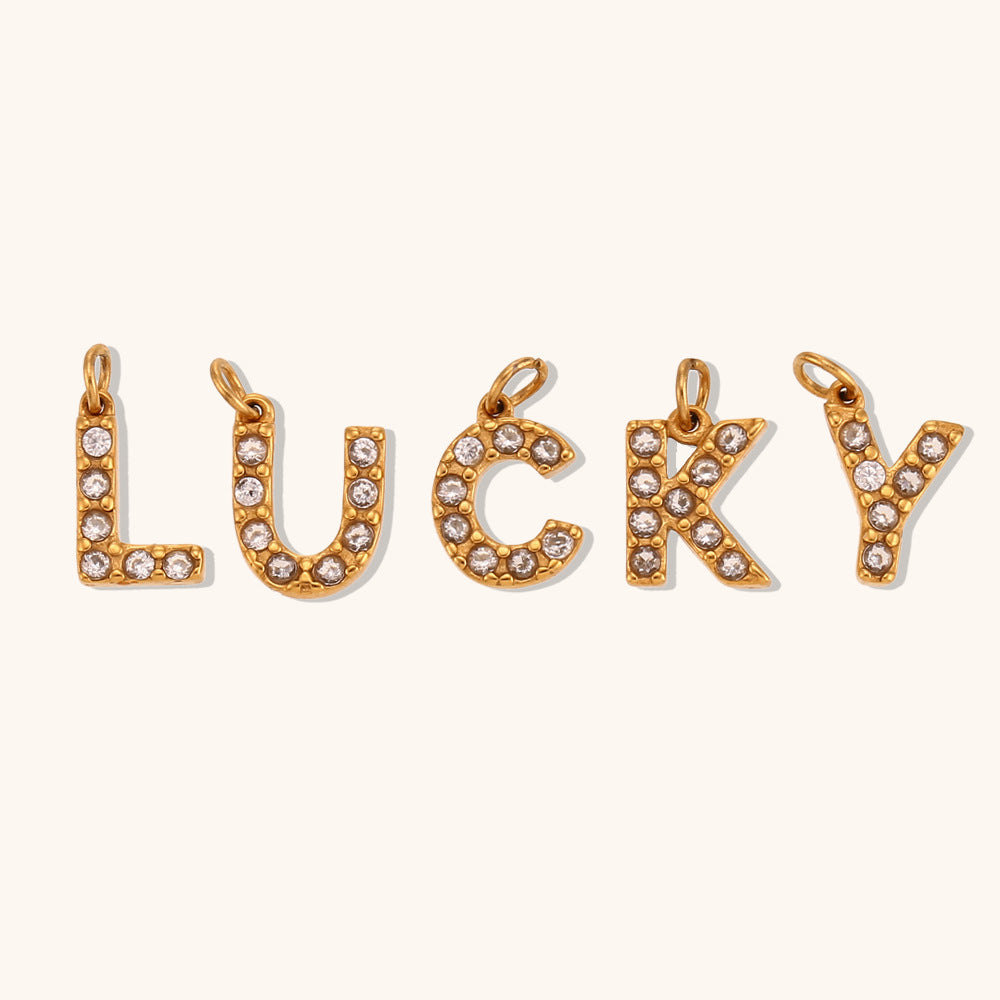 Pargente de cartas de inglés de oro de acero inoxidable de acero inoxidable al por mayor