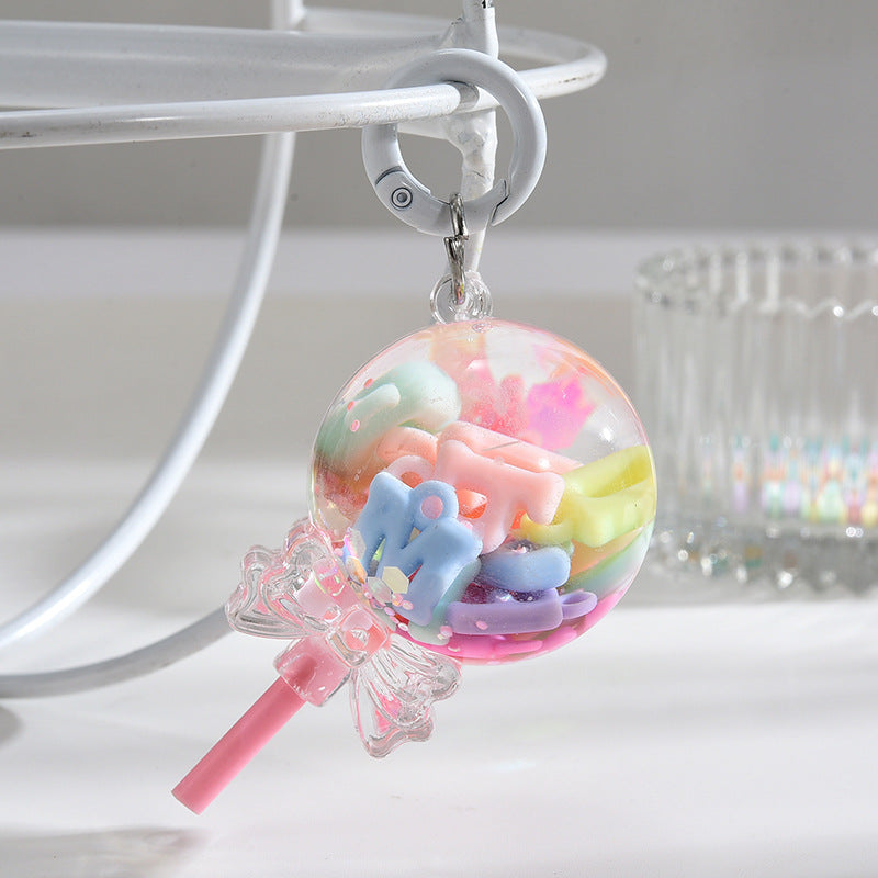 Lollipop de dados de maca al por mayor en llaves acrílicos de aceite