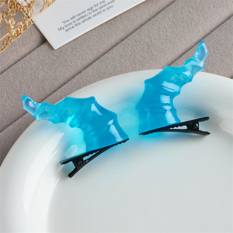 Wholesale devil horns headdress edge Hair Clips 3. 8* 2* 3. 8cm