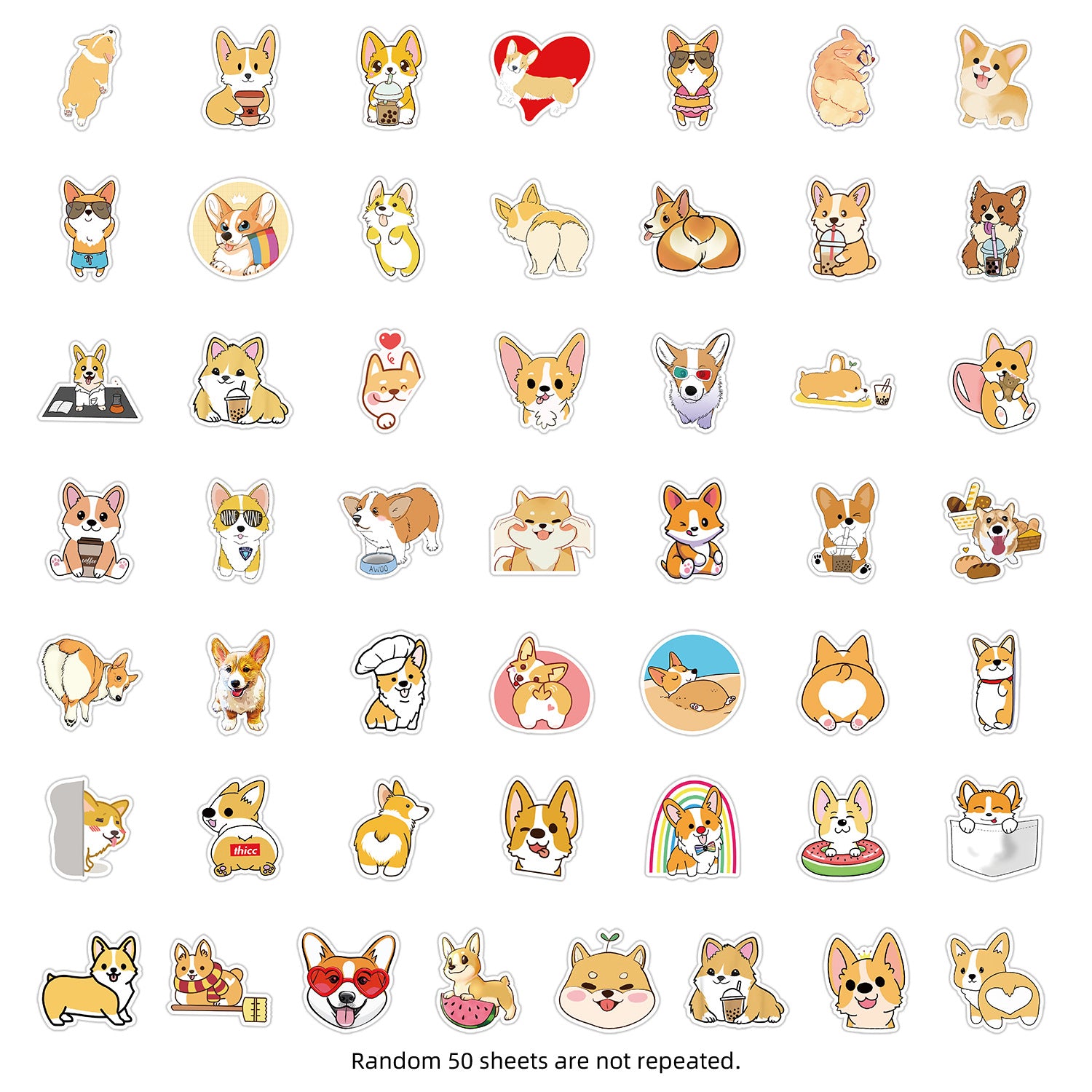 Wholesale 50pcs/pack cute cartoon dog notebook doodle stickers
