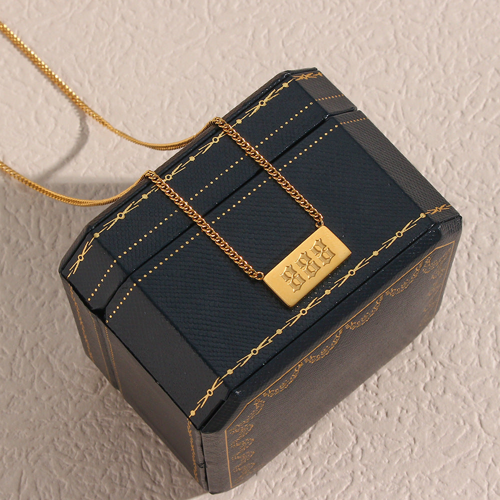 Wholesale Digital brand stainless steel necklace