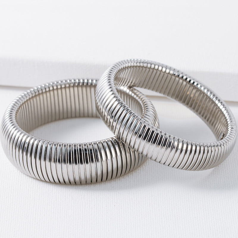 Wholesale Gold Plated Stainless Steel Vintage Snake Bone Titanium Steel Vintage Bracelet