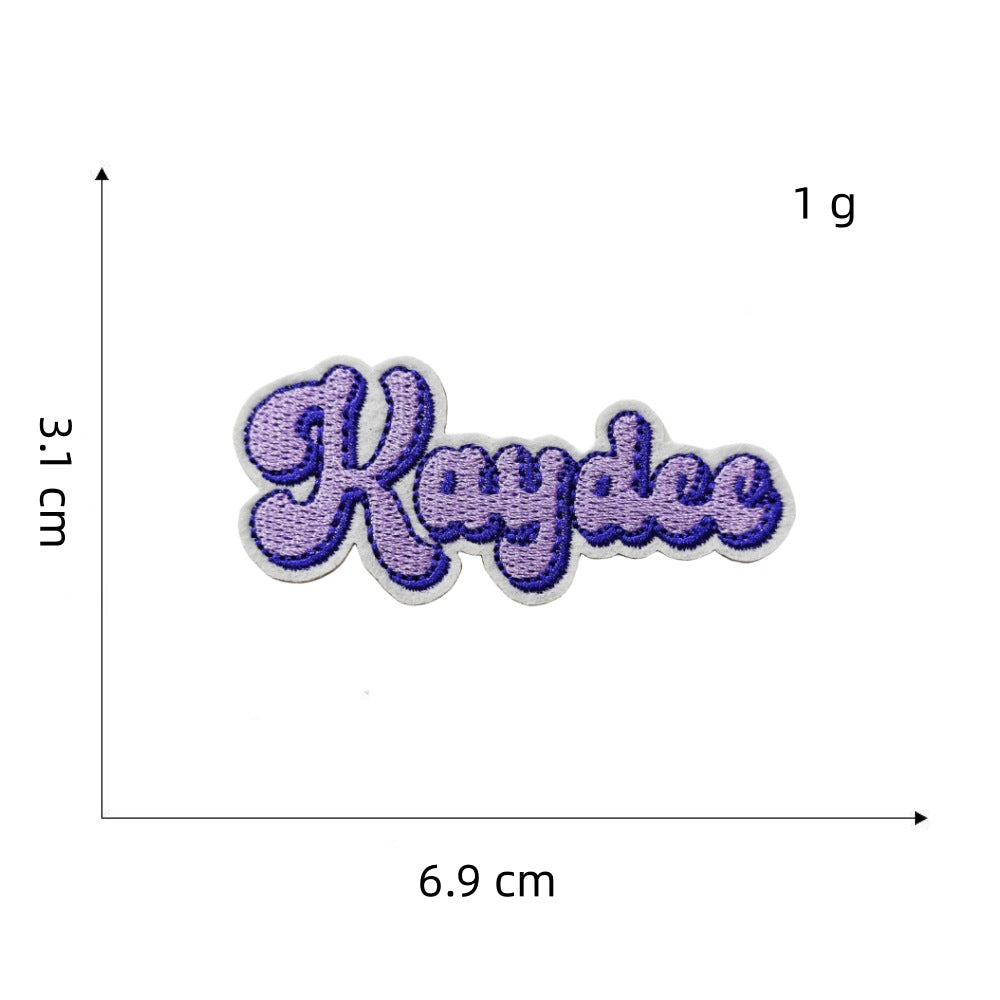Wholesale Purple Series Iron On Embroidered Patches Decorative Clothing Accessory For Boutique Resale