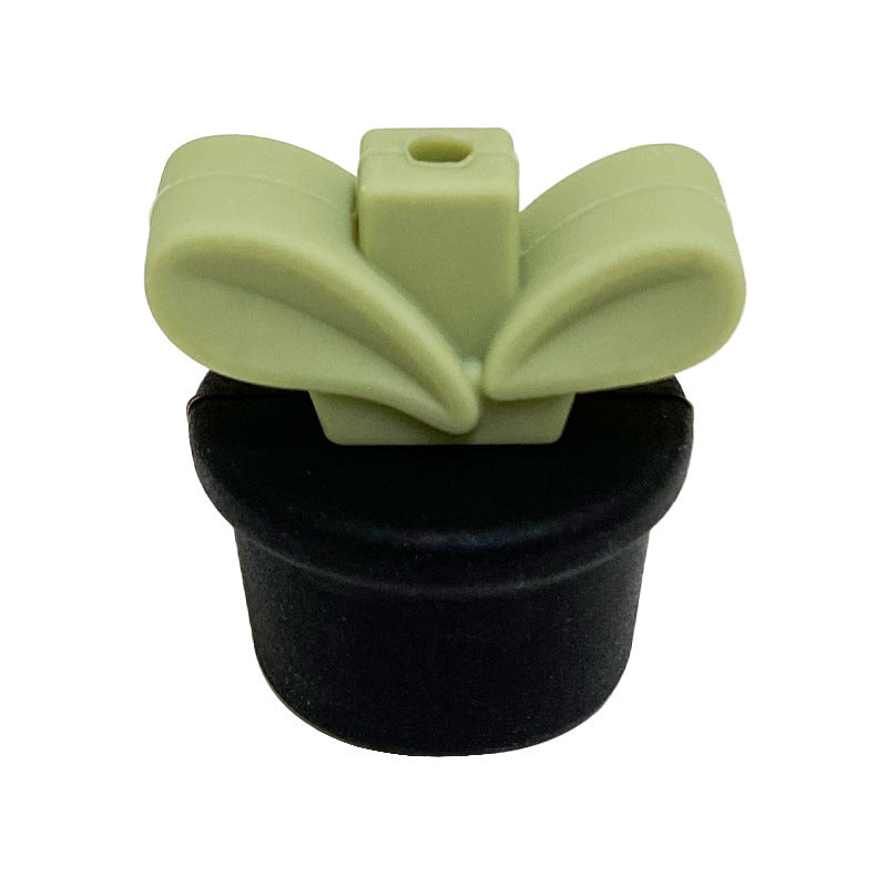 Wholesale 10pcs Flower Pot Grass Focal Beads