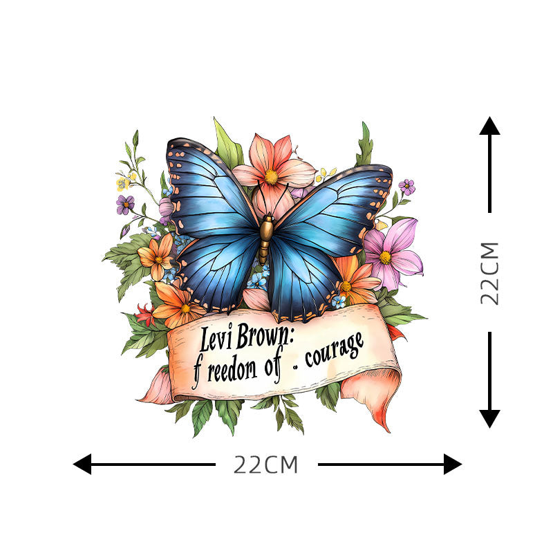 Wholesale 10pcs Colorful Flower Butterfly UV DTF Ready to Press Transfers Wraps