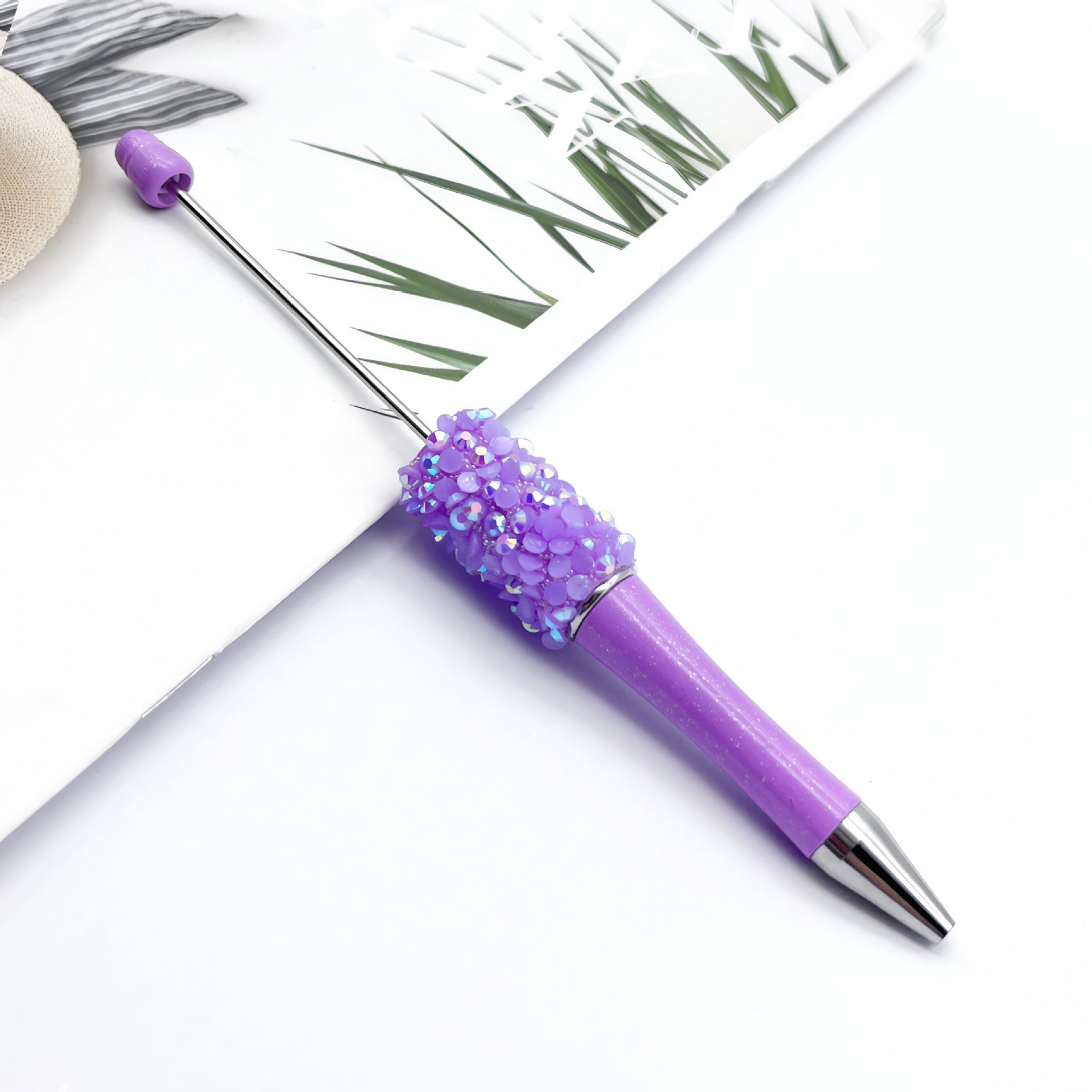 Wholesale Beadable Pens Petal Sequin Resin Diamond Ballpoint Pen