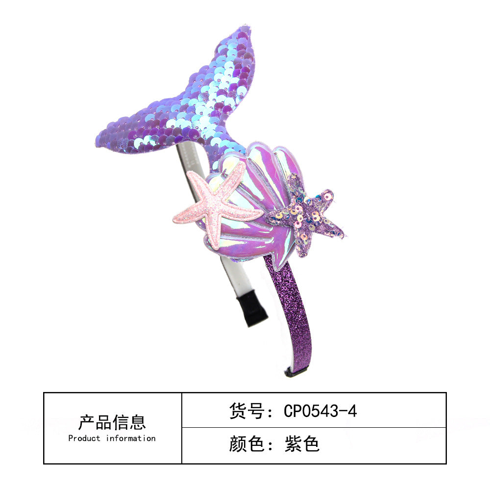 Wholesale Sequined Shell Mermaid Sweet Headband