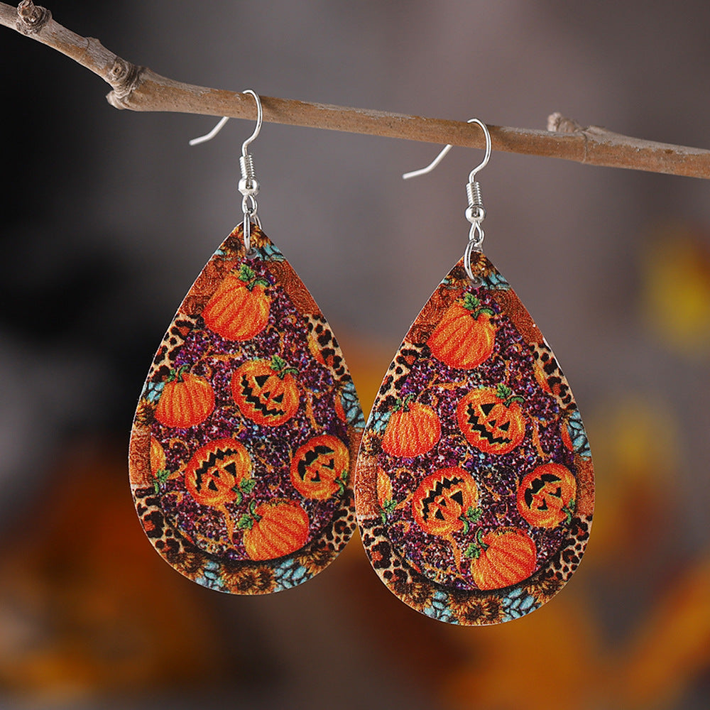 Wholesale  Gothic PU Leather Earrings