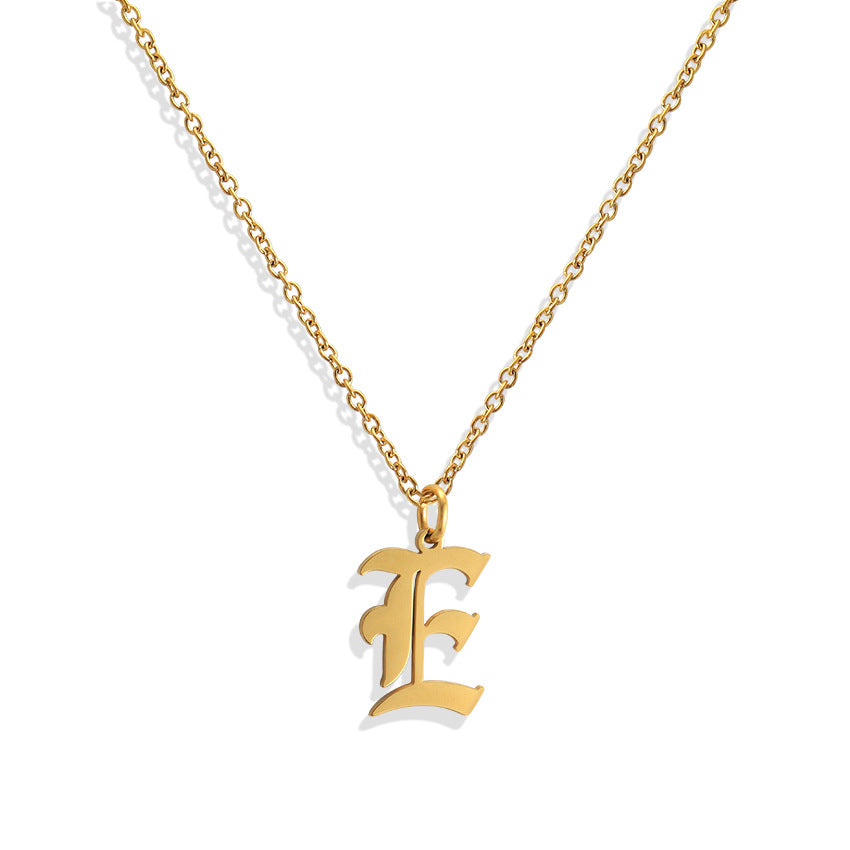 Wholesale Capital Letter Pendant Clavicle Chain Necklace