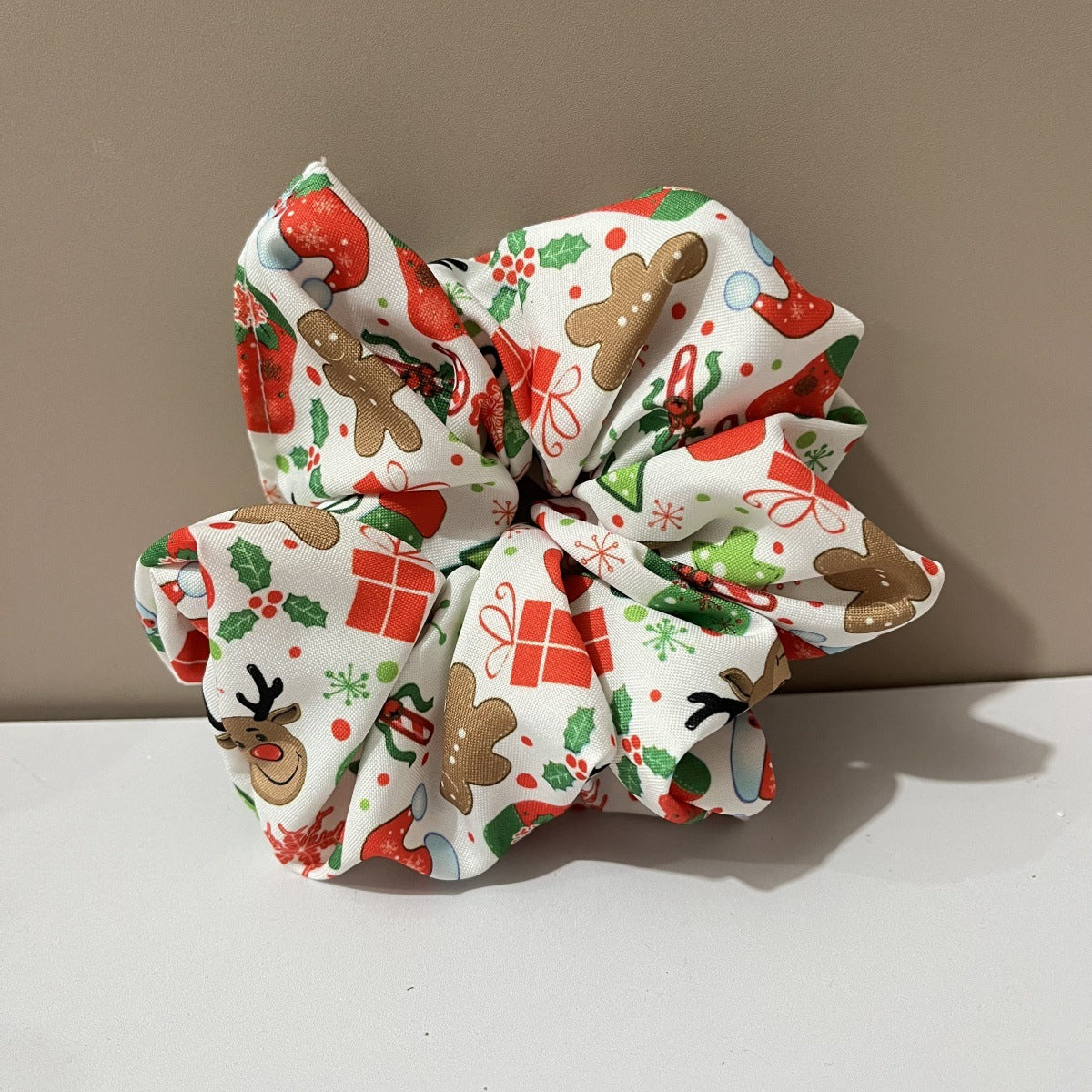 Wholesale Fabric Knotted  Gift Pine Tree Snowflake Striped Plaid Bow Hairband