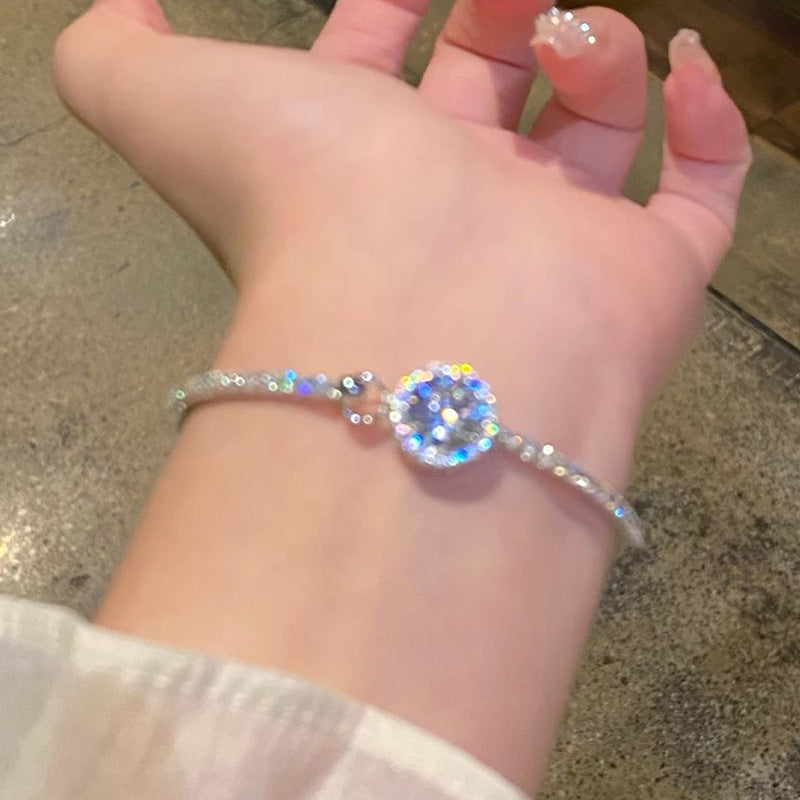 Wholesale Super Shiny Round Zirconia Bracelet