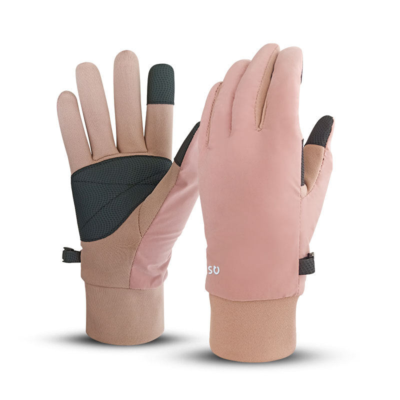 Wholesale Winter Style Solid Color Plush Insulation Polyester Glove