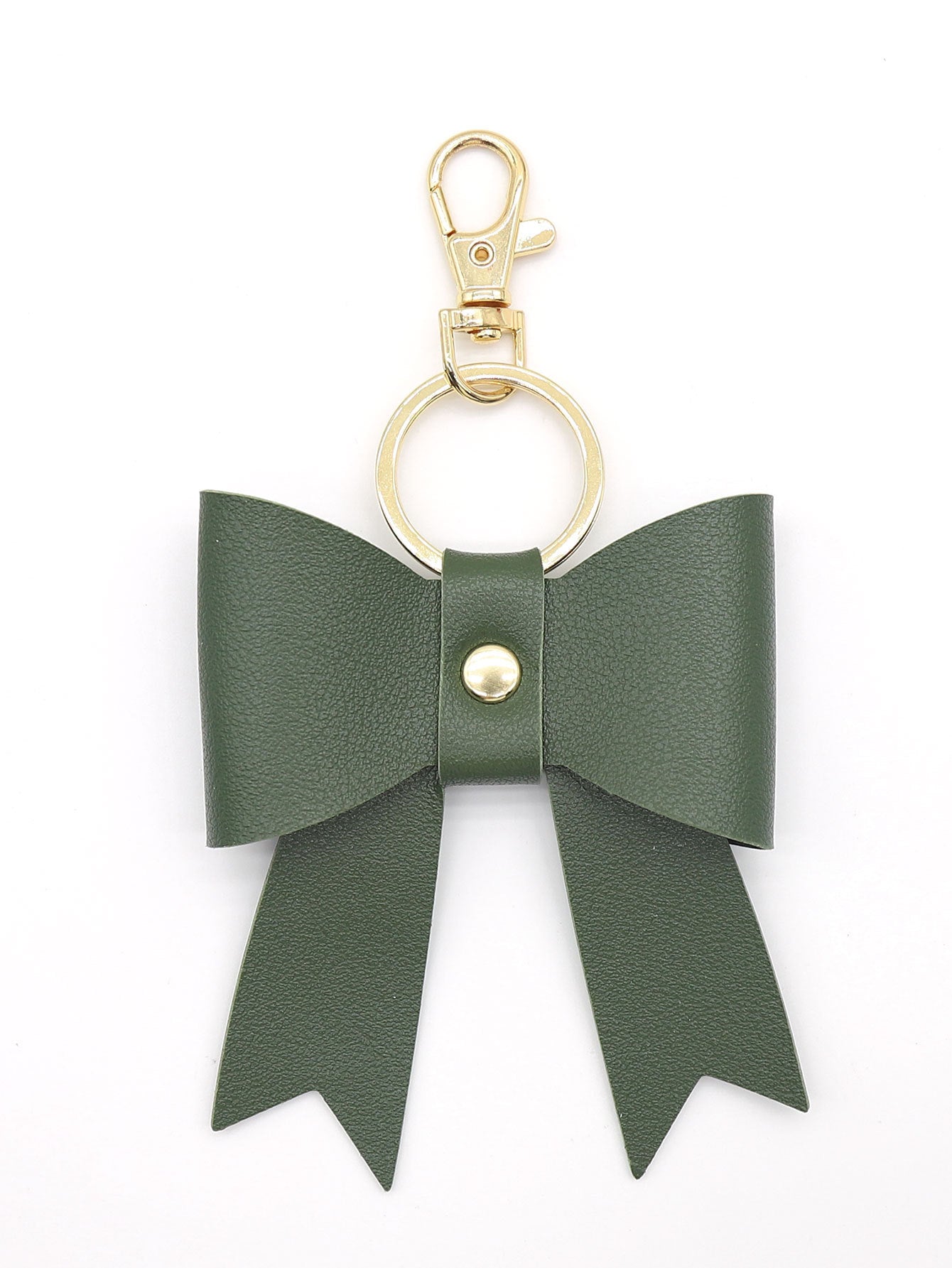 Wholesale New simple PU leather bow shape key chain bag pendant accessories